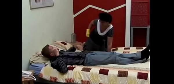  This granny Lucova Maria cleaning lady ends up having a big young cock in her hungry pussy